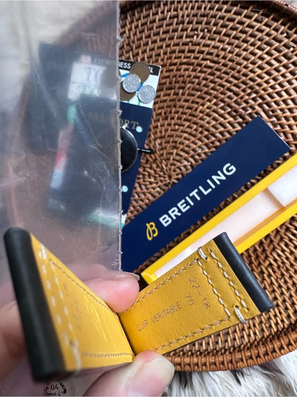 Breitling “Darkkar” 534X Black Calfskin Leather Watch Strap New in Box